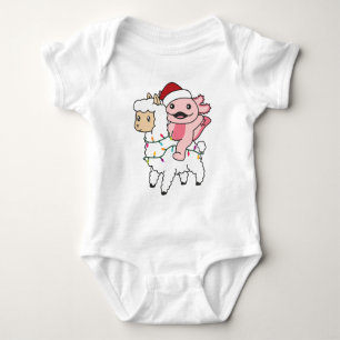 Axolotl Llama Alpaca Weihnachtswintertiere Baby Strampler