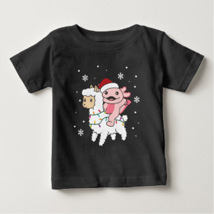 Axolotl Llama Alpaca Weihnachtswintertiere Baby T-shirt