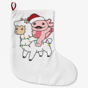 Axolotl Llama Alpaca Weihnachtswintertiere Großer Weihnachtsstrumpf