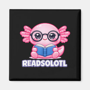 Axolotl lustiger Bibliophiler Bücherwurm Leser Buc Magnet
