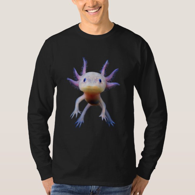 Axolotl Mama Vater Kinder Retro T-Shirt (Vorderseite)