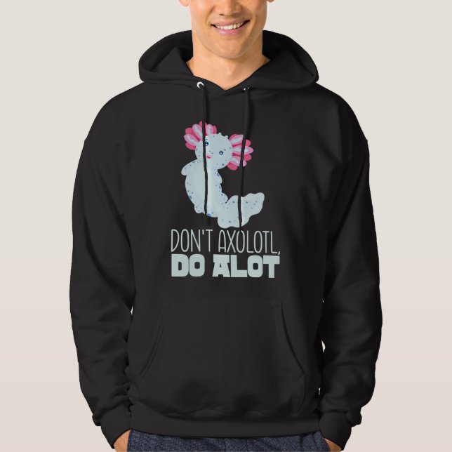 Axolotl Meme  Endangered Mexican Salamander Kids Hoodie (Vorderseite)