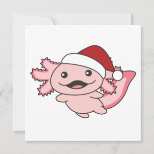 Axolotl Merry Christmas Winter Axolotl Einladung