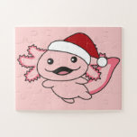 Axolotl Merry Christmas Winter Axolotl Jigsaw Puzz<br><div class="desc">Die axolotl bis sanfte Nächte mit Weihnachtsmütze. Hübsche Tiere mit Geschenken und Schnee für den Urlaub. Auch lustig für Weihnachten im Juli. Axolotls sind niedliche Tiere und perfekt zu Weihnachten.</div>
