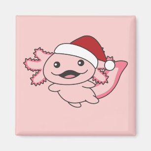 Axolotl Merry Christmas Winter Axolotl Magnet