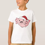 Axolotl Merry Christmas Winter Axolotl T-Shirt<br><div class="desc">Die axolotl bis sanfte Nächte mit Weihnachtsmütze. Hübsche Tiere mit Geschenken und Schnee für den Urlaub. Auch lustig für Weihnachten im Juli. Axolotls sind niedliche Tiere und perfekt zu Weihnachten.</div>