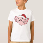 Axolotl Merry Christmas Winter Axolotl T-Shirt<br><div class="desc">Die axolotl bis sanfte Nächte mit Weihnachtsmütze. Hübsche Tiere mit Geschenken und Schnee für den Urlaub. Auch lustig für Weihnachten im Juli. Axolotls sind niedliche Tiere und perfekt zu Weihnachten.</div>