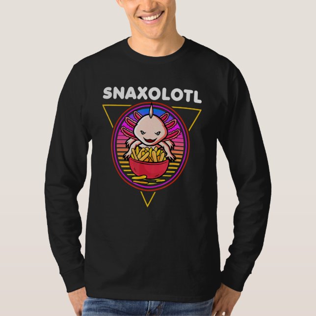 Axolotl Mexican Salamander Relaxolotl Niedlich Sna T-Shirt (Vorderseite)