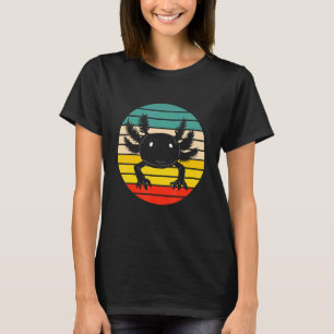 Axolotl Mexikanischer Wandelnd Fisch Amphibie Retr T-Shirt