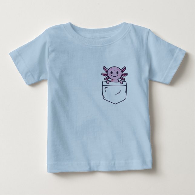 Axolotl mignon et drôle dans la poche T-shirt Clas (Devant)