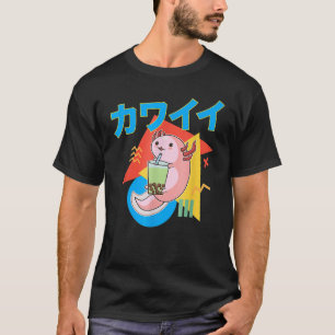 Axolotl-Milch-Tee Axolotl trinkt Boba-Tee Haustier T-Shirt