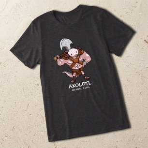 Axolotl mit einer Axt Gladiatorenkrieger Kunstwerk Tri-Blend Shirt