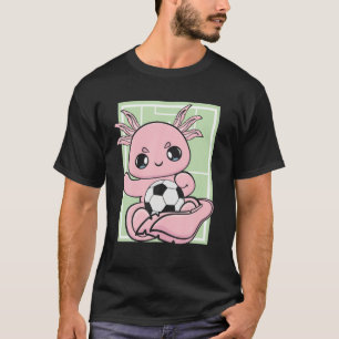 Axolotl mit Fußball spielt Fußball-Team Sport T-Shirt
