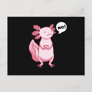 Axolotl mit gestopftem Tier im Kawaii-Stil Postkarte