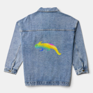 Axolotl Niedlich Amphibienfarben 6 Jeansjacke
