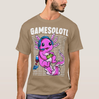 Axolotl Niedlich Gamesolotl Funny Mexicanum Gaming T-Shirt