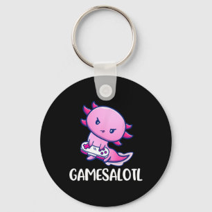 Axolotl Niedlich Play Video Game Schlüsselanhänger