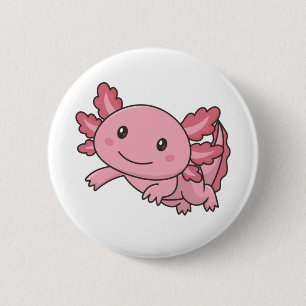 Axolotl Niedlicher Tiere Kawaii Anime Funny Axolot Button