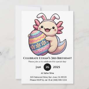 Axolotl Ostern Freude Geburtstag Einladung