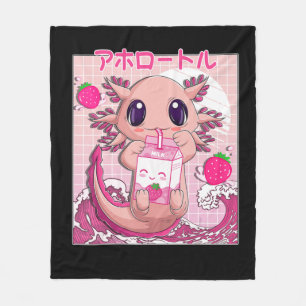 Axolotl Pastel Goth Strawberry Milk Shake Anime Ae Fleecedecke