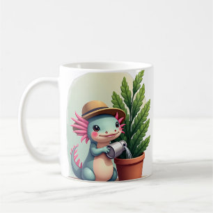 Axolotl Pflanzen Eltern Gärtnern Kawaii Süße Farne Kaffeetasse