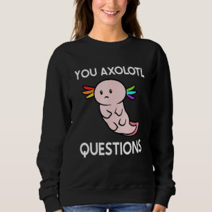 Axolotl Questions LGBt Flag Lesbischer Gay Pride Sweatshirt