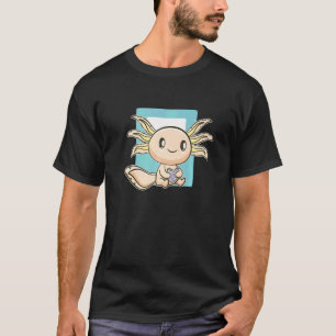 Axolotl Read Book Ambystoma Mexicanum Niedlich Wal T-Shirt