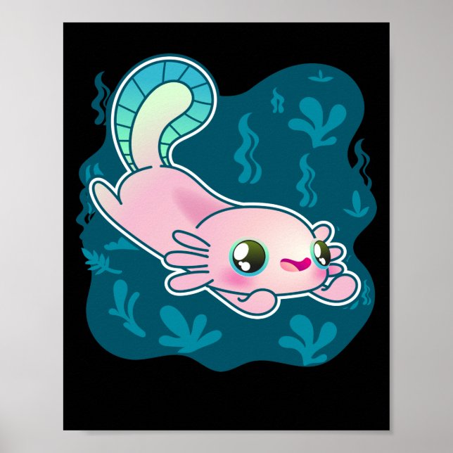Axolotl Relaxen Relaxolotl Kawaii Poster (Vorne)