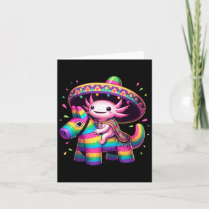 Axolotl Riding Pinata Cinco Karte