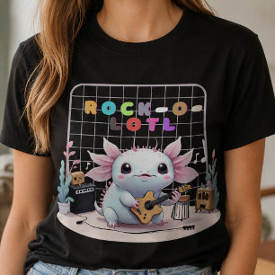 Axolotl Rockstar: Liebenswerter Amphibienmusiker T-Shirt