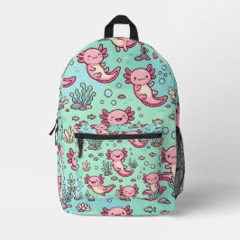 Axolotl-Rucksack – Süßes Pastell-Design Bedruckter Rucksack