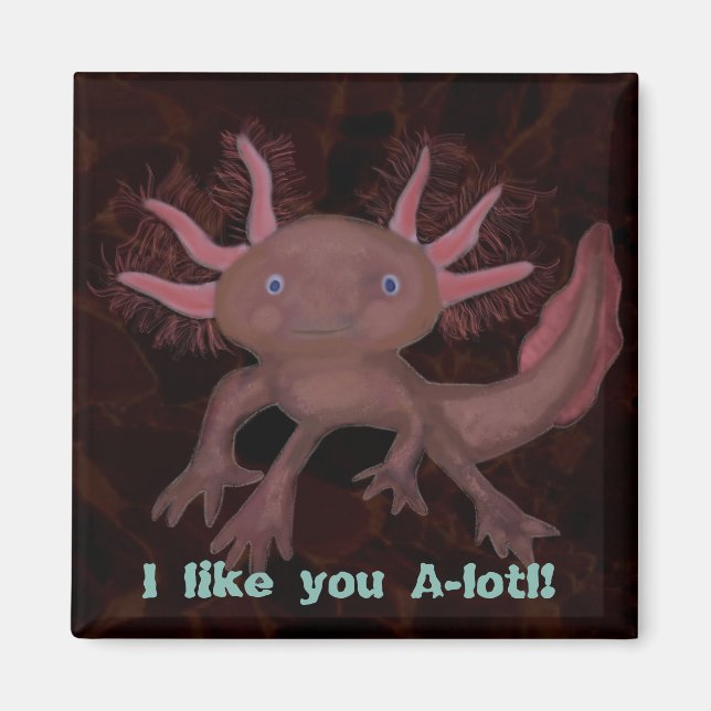 Axolotl Saint-Valentin Magnet (Devant)