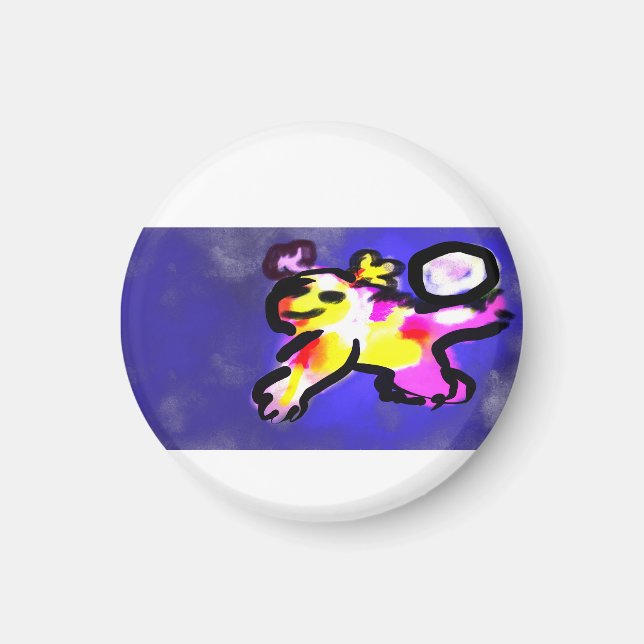 Axolotl schwimmen Spaß  Magnet (Vorne)