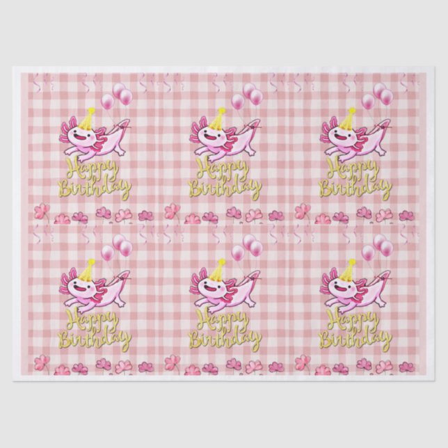 Axolotl Seidenpapier (Vorderseite)