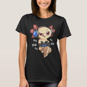 Axolotl Shirt Kids Boys Gamers - Kawaii Videospiel
