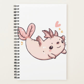 Axolotl Smiles – Cute Aquatic Friend Illustration Planer