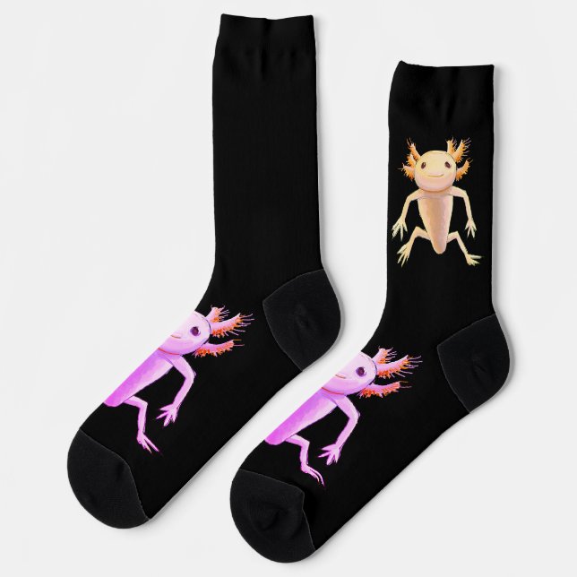 Axolotl Socken (Linkes Detail)