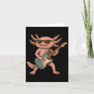 Axolotl spielt Gitarre Rock And Roll Geschenk Männ Karte