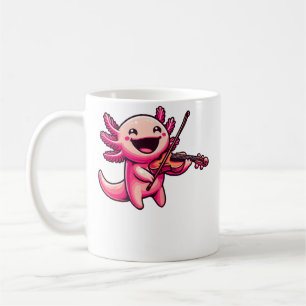 Axolotl spielt Violine Axolotls Musiker Musik Kaffeetasse