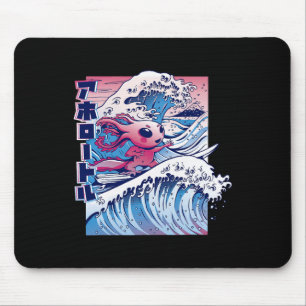 Axolotl-Surfing-Große-Welle-Japanische-Kunst-Mashu Mousepad
