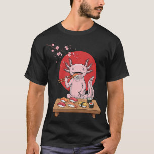 Axolotl Sushi Anime Vintage Japanischer Lebensmitt T-Shirt