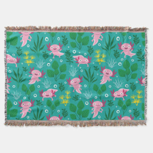 Axolotl Throw Blanket Decke