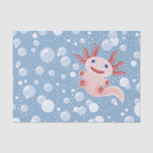 Axolotl und der Blasen-mutige vektorentwurf Seidenpapier