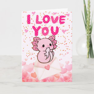 Axolotl Valentinstagskarten Karte