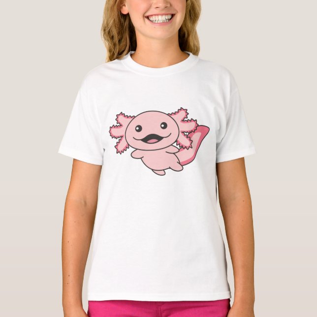 Axolotl Verschiedene Axolotls-Niedliche Tiere C T-Shirt (Vorderseite)