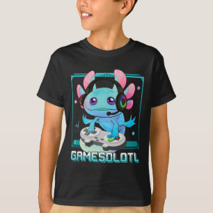 Axolotl Video Gamer Kawaii Pastel Goth Niedlich An T-Shirt