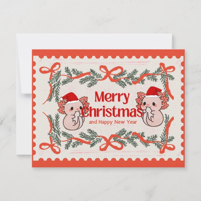 Axolotl Weihnachten (Vorderseite)