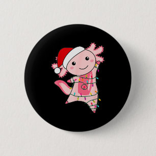 Axolotl Weihnachts Fee Licht Weihnachten Axolotl  Button