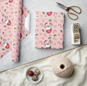 Axolotl Weihnachtsschnee Wintertiere Axolotls Geschenkpapier
