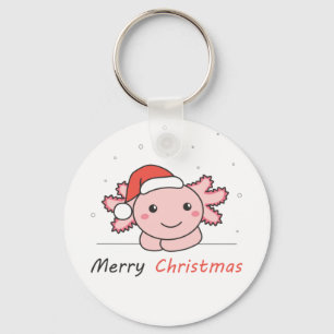 Axolotl Weihnachtsschnee Wintertiere Axolotls Schlüsselanhänger
